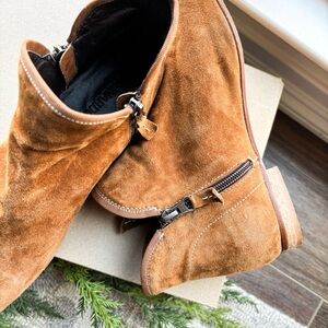 Bernardo Tan Suede Ankle Boots